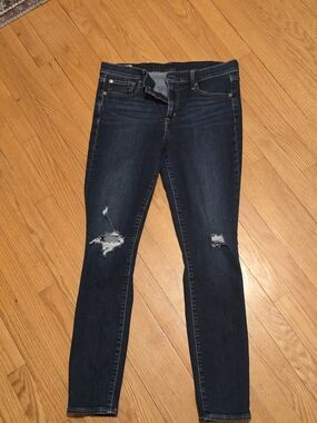GAP Dark Blue Distressed Women's Skinny Jeans